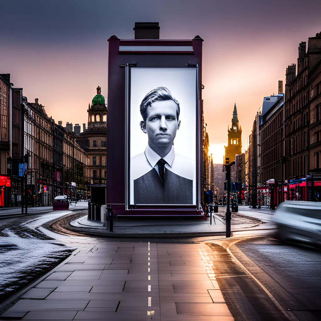 Billboard on West George Street Glasgow, Scotland